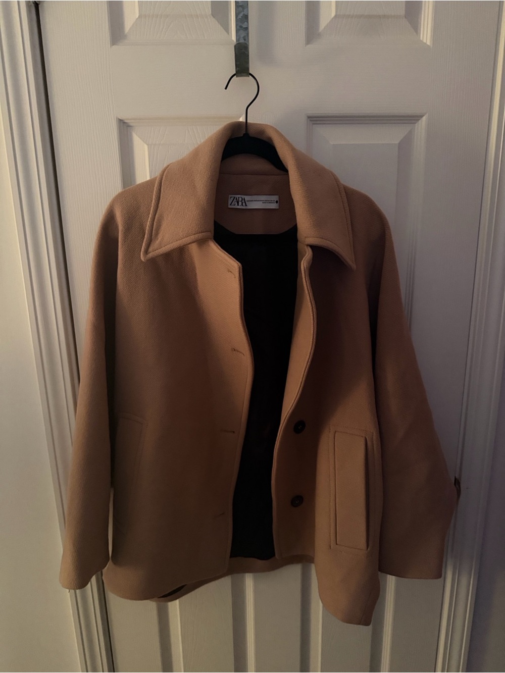 Zara Tan Wool Blend Jacket